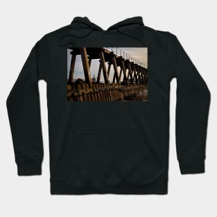 Lighthouse through the wooden pier Hoodie